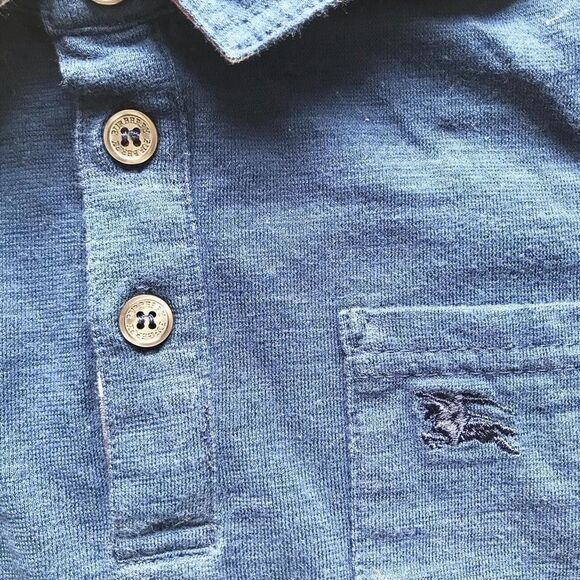 Burberry navy blue polo t-shirt VGUC 12 months - Picture 3 of 9